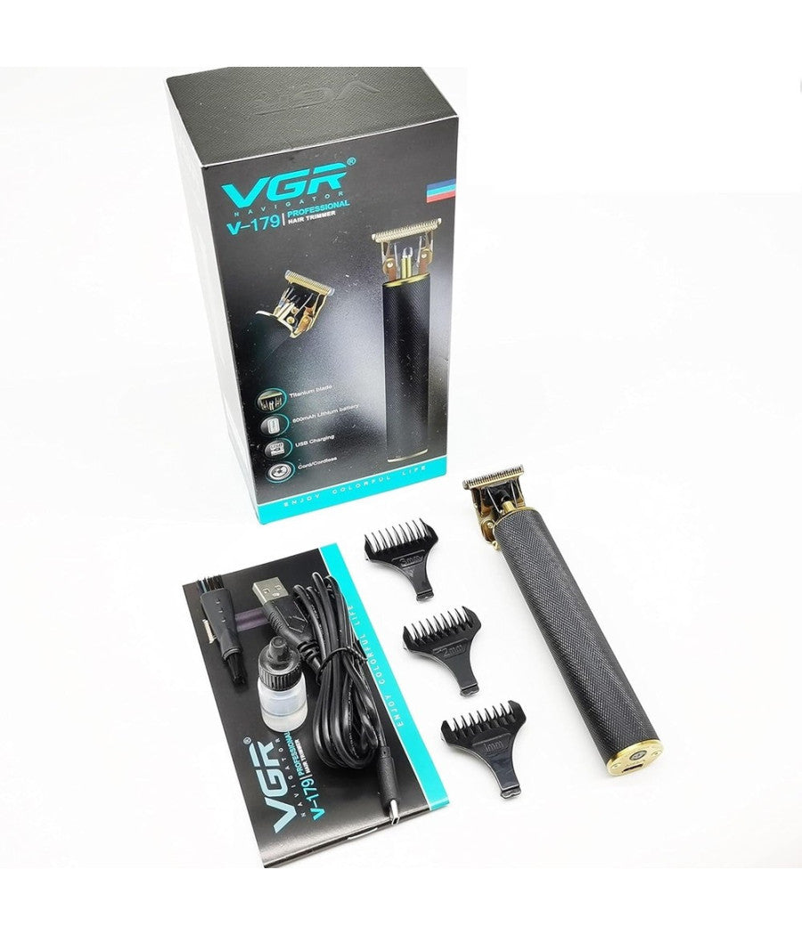 Tagliacapelli Barba A Batteria Ricaricabile Elettrica Con Lama A T Uomo Vgr V-179         