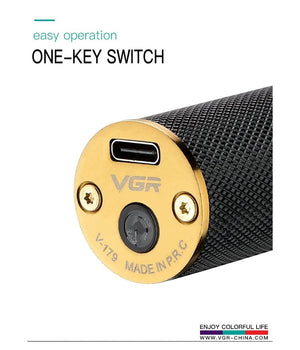 Tagliacapelli Barba A Batteria Ricaricabile Elettrica Con Lama A T Uomo Vgr V-179         