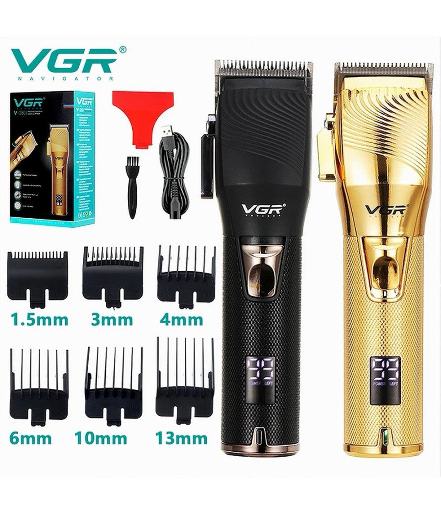 Tagliacapelli Barba Display Led Professionale Senza Fili Ricaricabile Usb V-280         