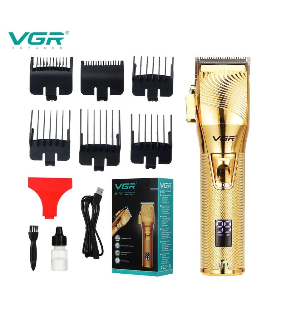 Tagliacapelli Barba Display Led Professionale Senza Fili Ricaricabile Usb V-280         