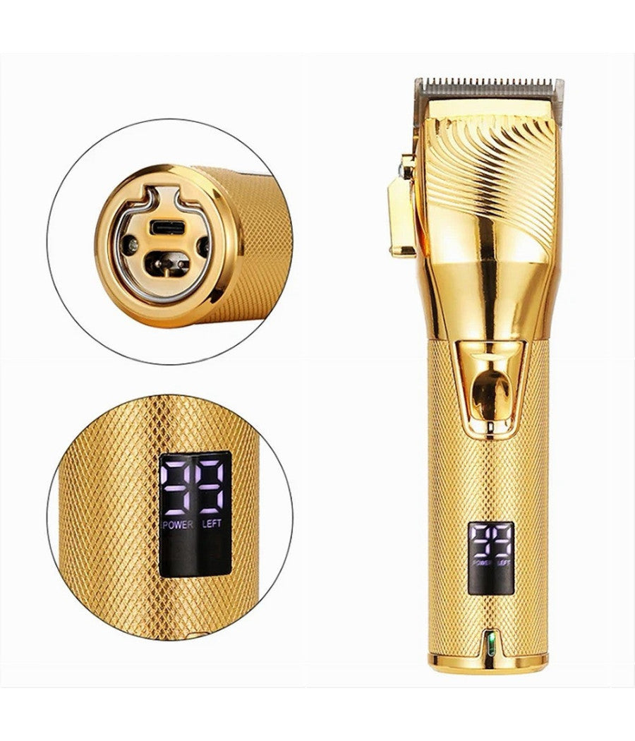 Tagliacapelli Barba Display Led Professionale Senza Fili Ricaricabile Usb V-280         