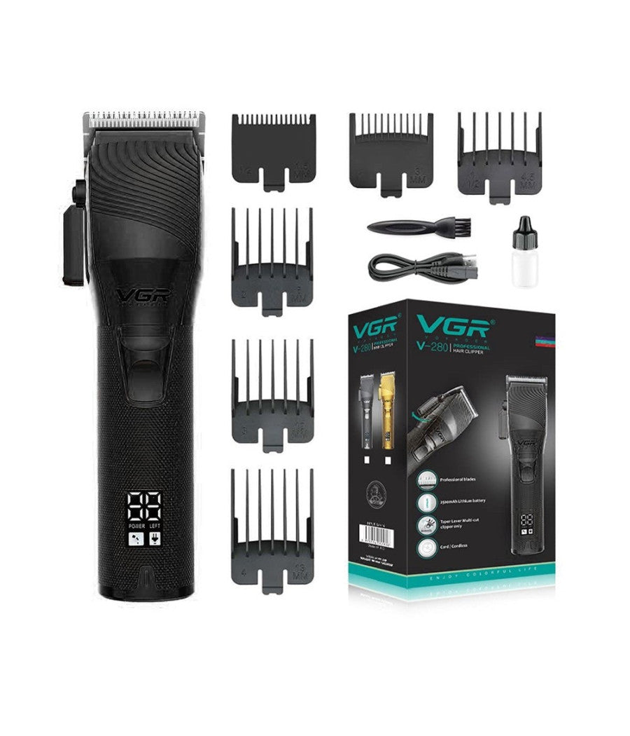 Tagliacapelli Barba Display Led Professionale Senza Fili Ricaricabile Usb V-280         