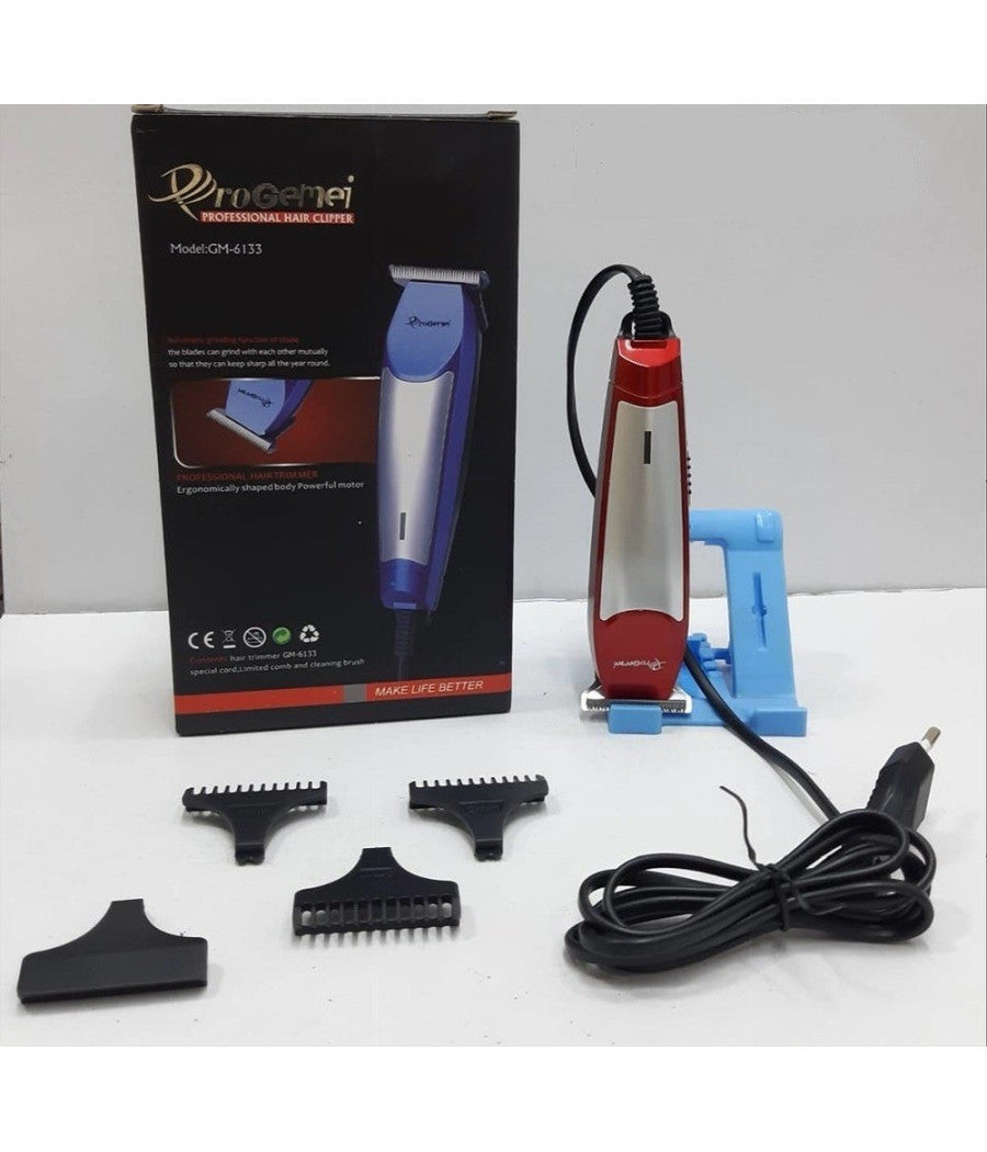 Tagliacapelli Barba Professionale Elettrico Gm-6133 Con Filo Indicatore Funzionamento         