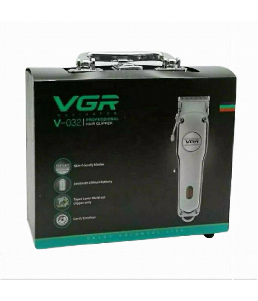 Tagliacapelli Barba Senza Fili Professionale Ricarica Usb Rasoio Valigetta V-032         