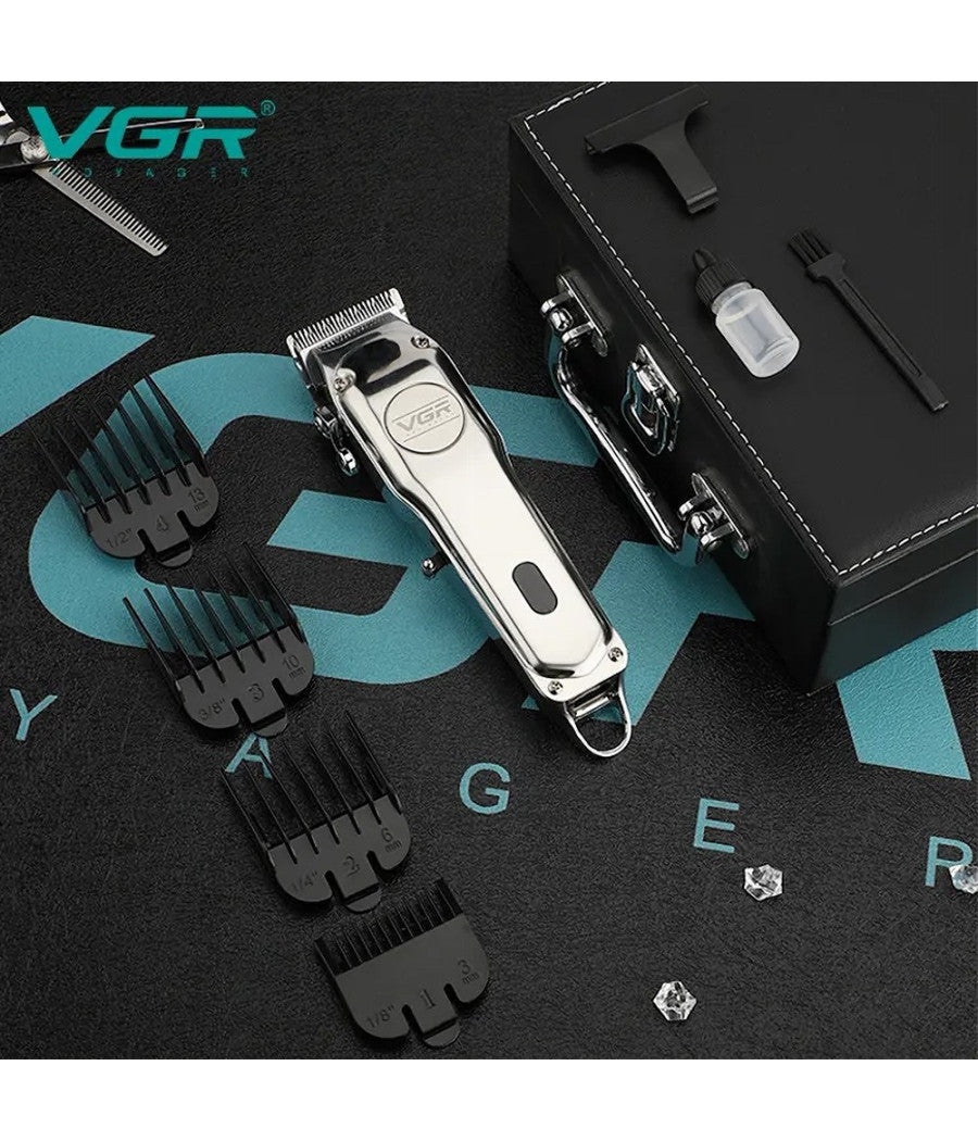 Tagliacapelli Barba Senza Fili Professionale Ricarica Usb Rasoio Valigetta V-032         