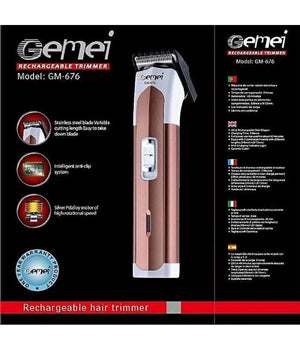 Tagliacapelli Barba Trimmer Elettrico Ricaricabile Professionale Gm676 A Batteria         