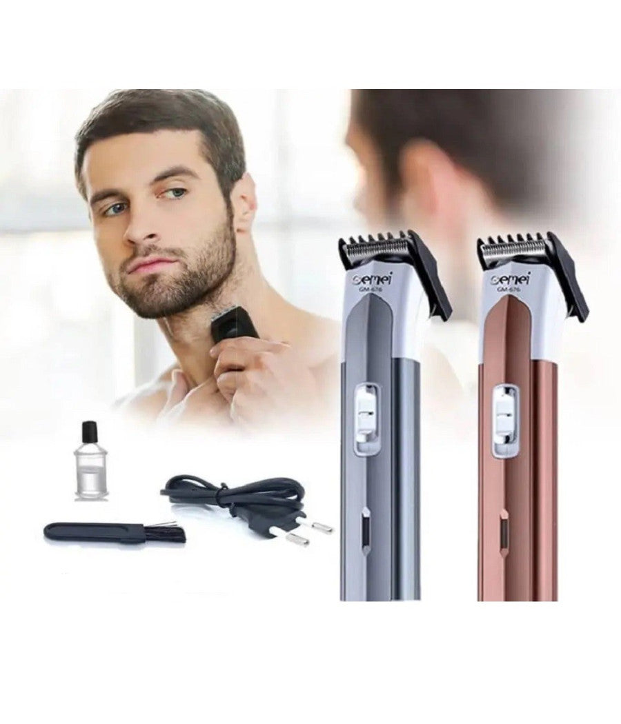Tagliacapelli Barba Trimmer Elettrico Ricaricabile Professionale Gm676 A Batteria         