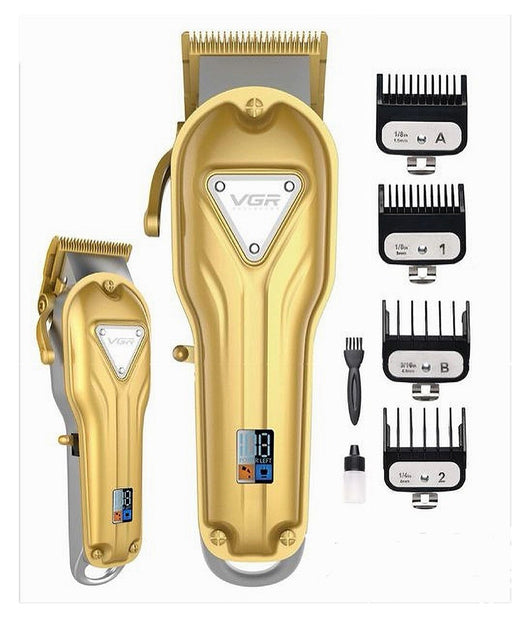 Tagliacapelli Con Display Led A Colori Professionale Ricaricabile Rasoio Vgr V-134         