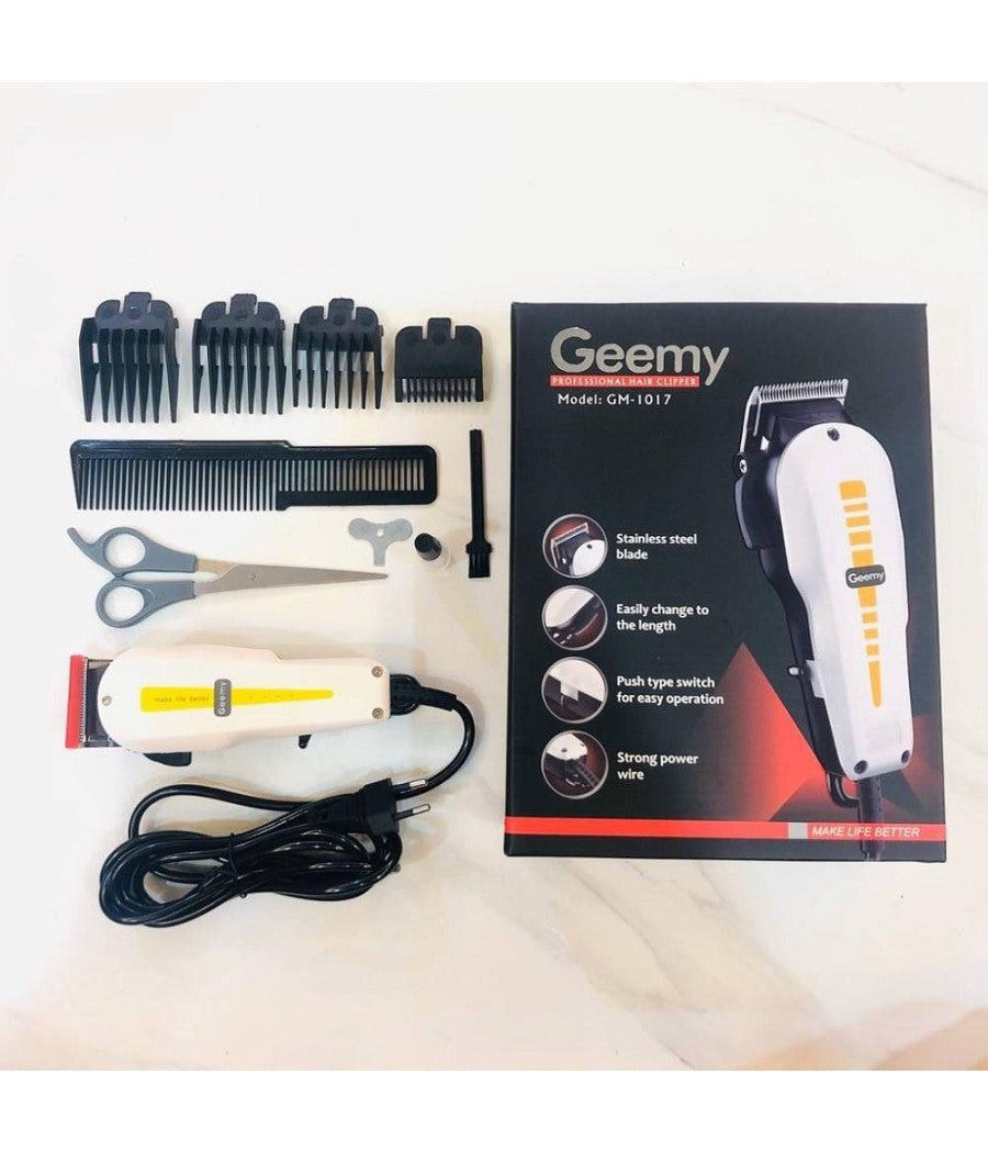 Tagliacapelli Con Filo Elettrico Professionale Regolabarba Trimmer Geemi Gm-1017         