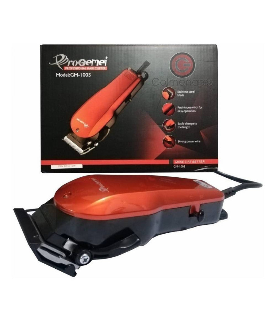 Tagliacapelli Con Filo Rasoio Elettrico Gm-1005 Regola Barba Baffi Basette         