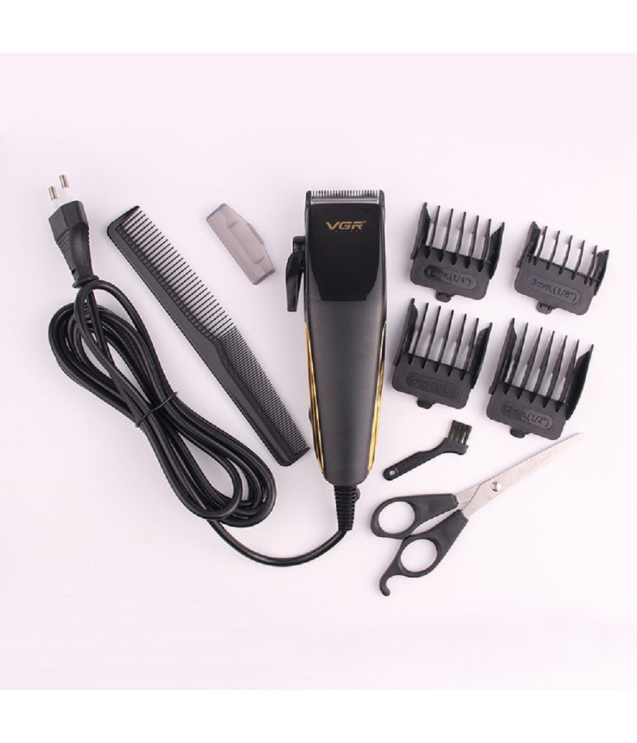 Tagliacapelli Con Filo Rasoio Elettrico Professionale Trimmer Pettini Vgr V-128         