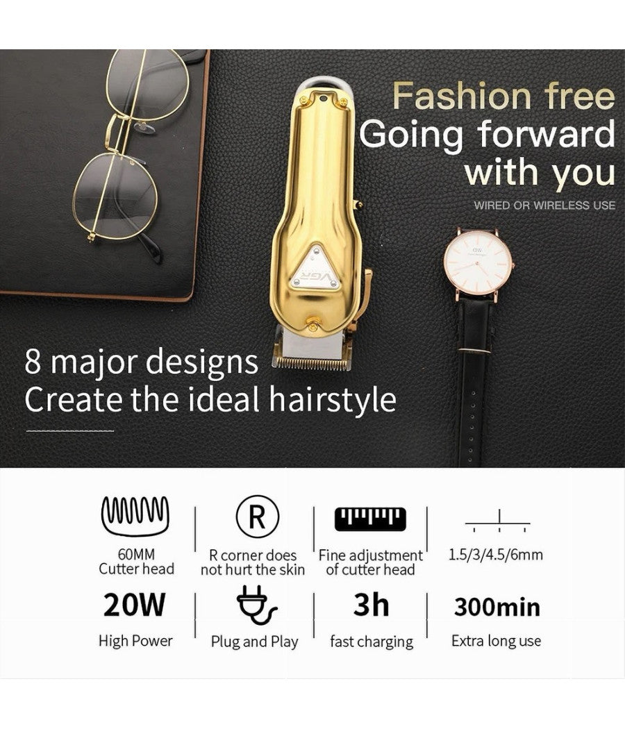 Tagliacapelli Elettrico Batteria Ricaricabile Professionale Con/senza Cavo V-133         