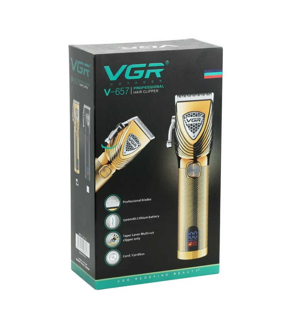 Tagliacapelli Elettrico Professionale Ricarica Usb Display Led Rasoio Vgr V-657         