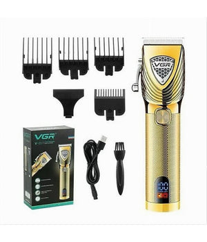 Tagliacapelli Elettrico Professionale Ricarica Usb Display Led Rasoio Vgr V-657         