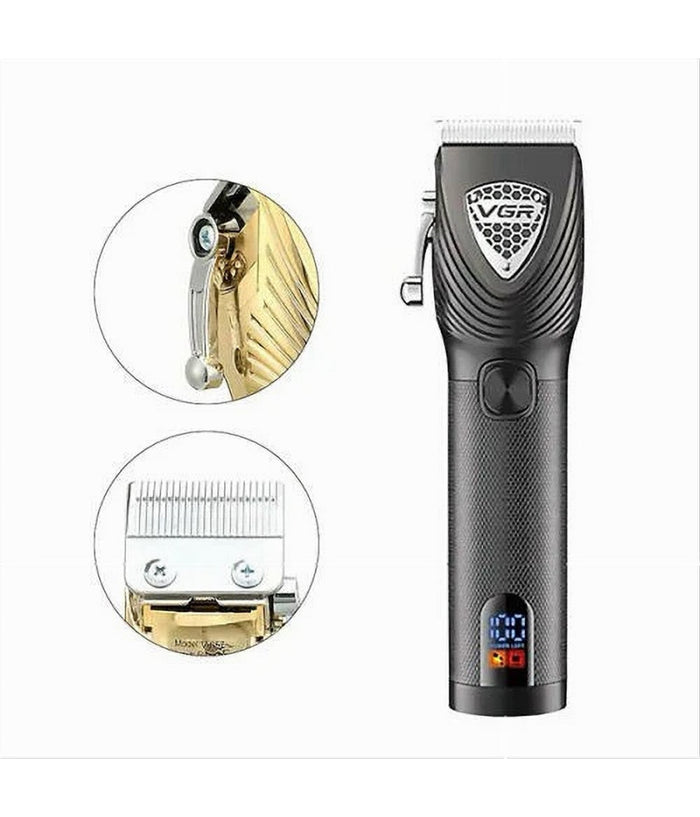 Tagliacapelli Elettrico Professionale Ricarica Usb Display Led Rasoio Vgr V-657         