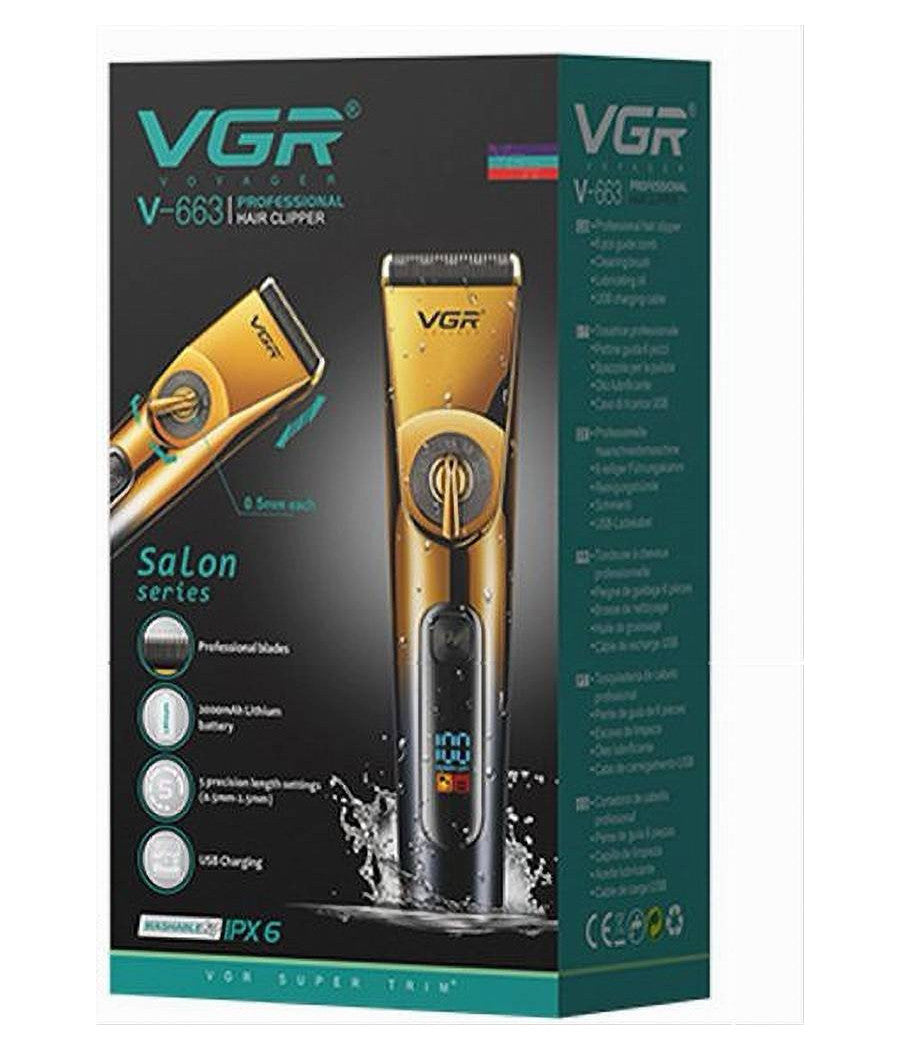 Tagliacapelli Elettrico Professionale Ricarica Usb Impermeabile Ipx6 Uomo V-663         