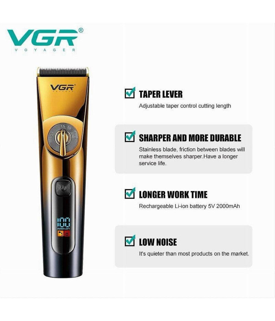 Tagliacapelli Elettrico Professionale Ricarica Usb Impermeabile Ipx6 Uomo V-663         