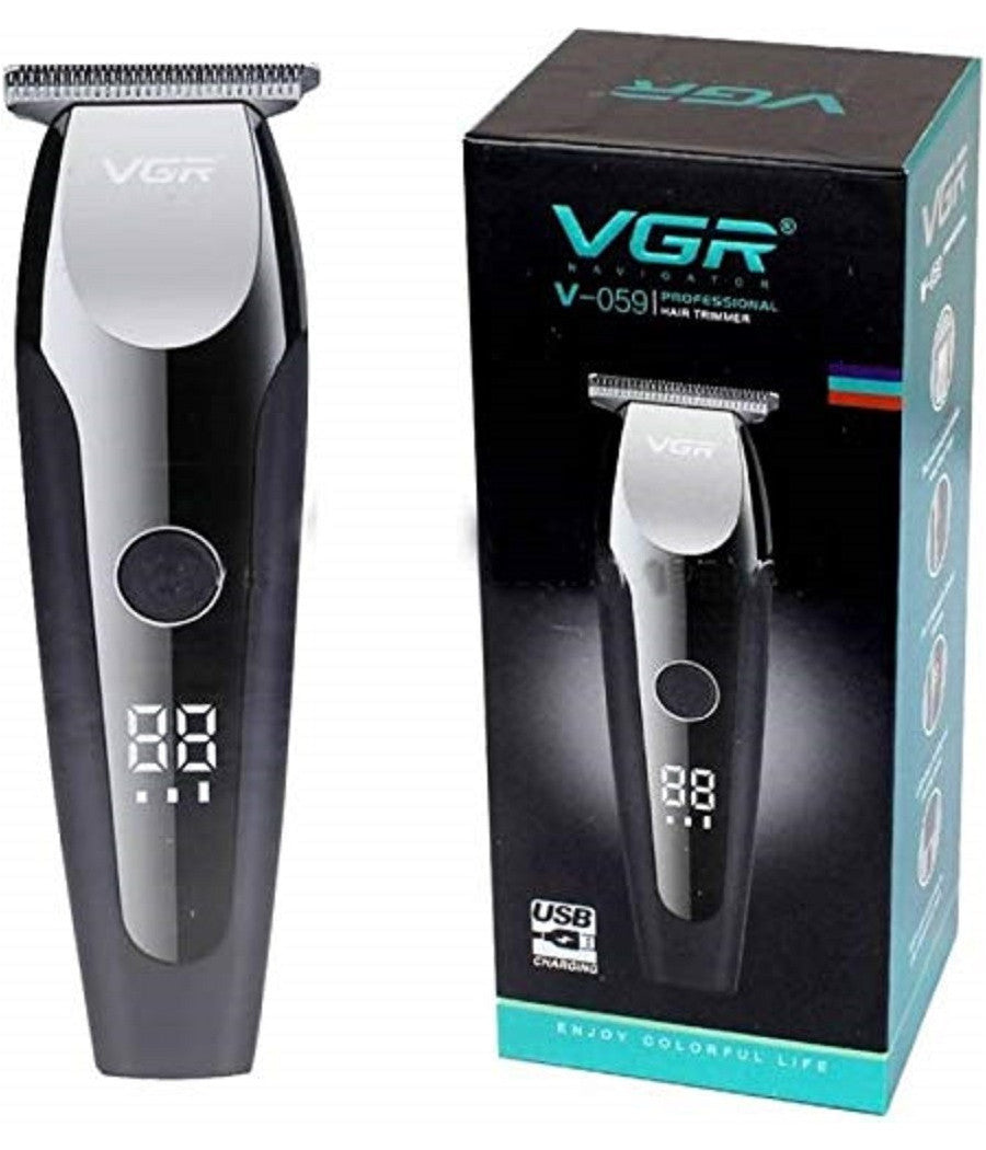 Tagliacapelli Elettrico Professionale Trimmer Barba Ricaricabile Pettini V-059         