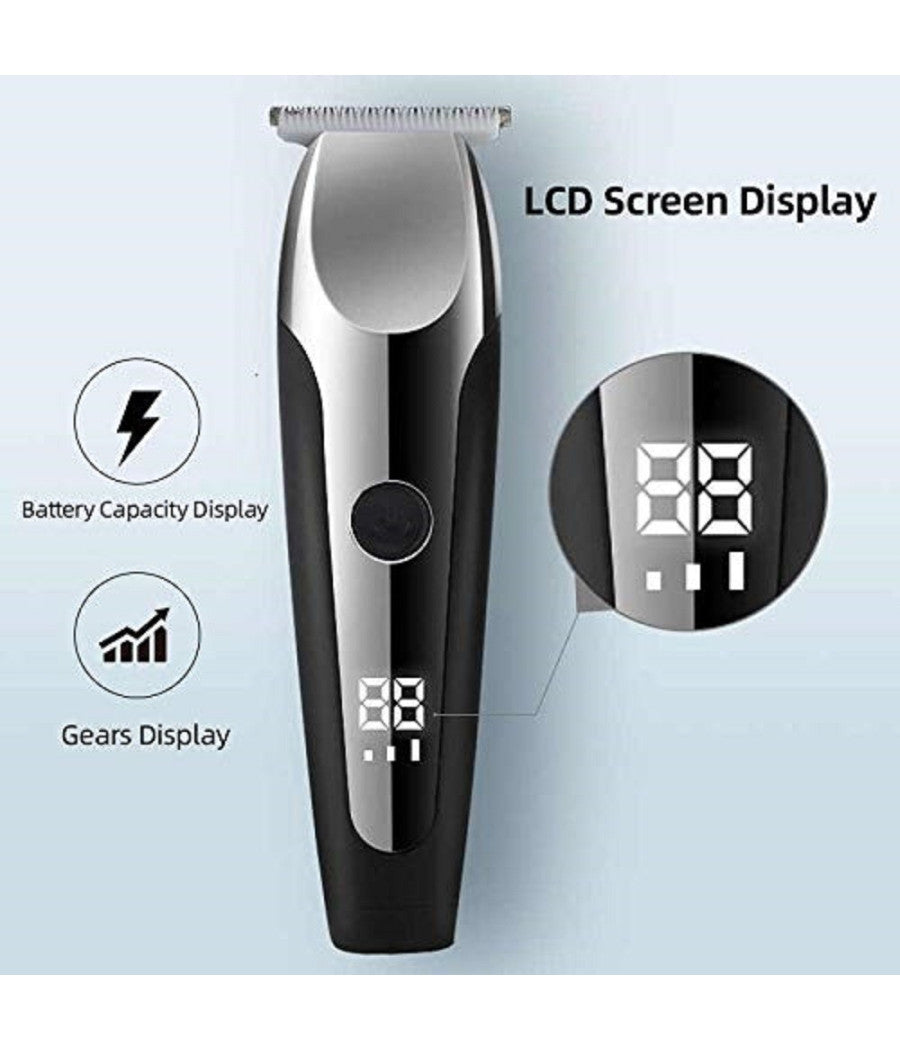 Tagliacapelli Elettrico Professionale Trimmer Barba Ricaricabile Pettini V-059         