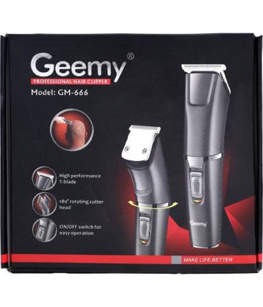 Tagliacapelli Elettrico Rasoio Professionale A Batteria Testina Rotante Gm666         