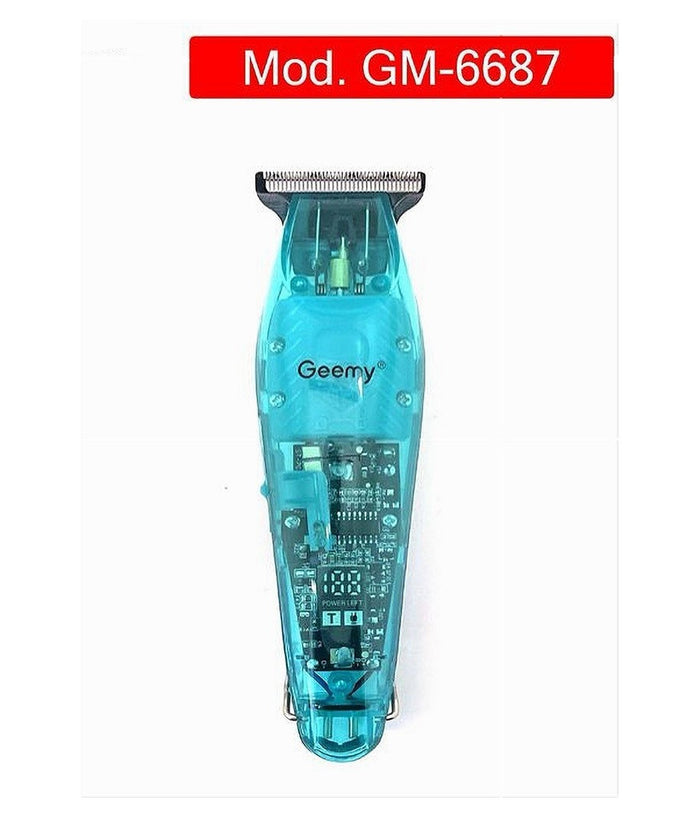 Tagliacapelli Elettrico Ricaricabile Con Display Lcd Trimmer Regolabile Gm-6687         