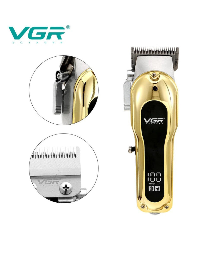 Tagliacapelli Elettrico Trimmer Barba Regolabile Professionale Vgr V-680 Display         