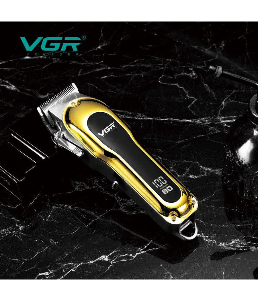 Tagliacapelli Elettrico Trimmer Barba Regolabile Professionale Vgr V-680 Display         