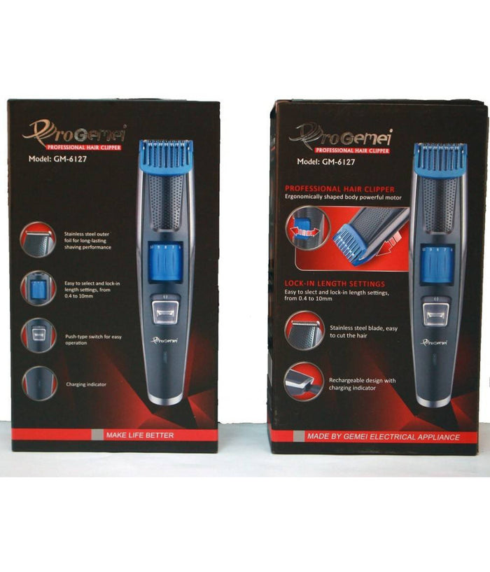 Tagliacapelli Professionale A Batteria Gm-6127 Regolabile Trimmer Capelli Barba         