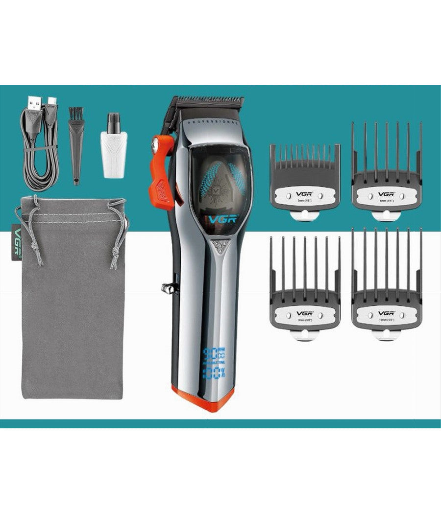 Tagliacapelli Professionale A Batteria Senza Fili Con Motore Magnetico Vgr V-647         