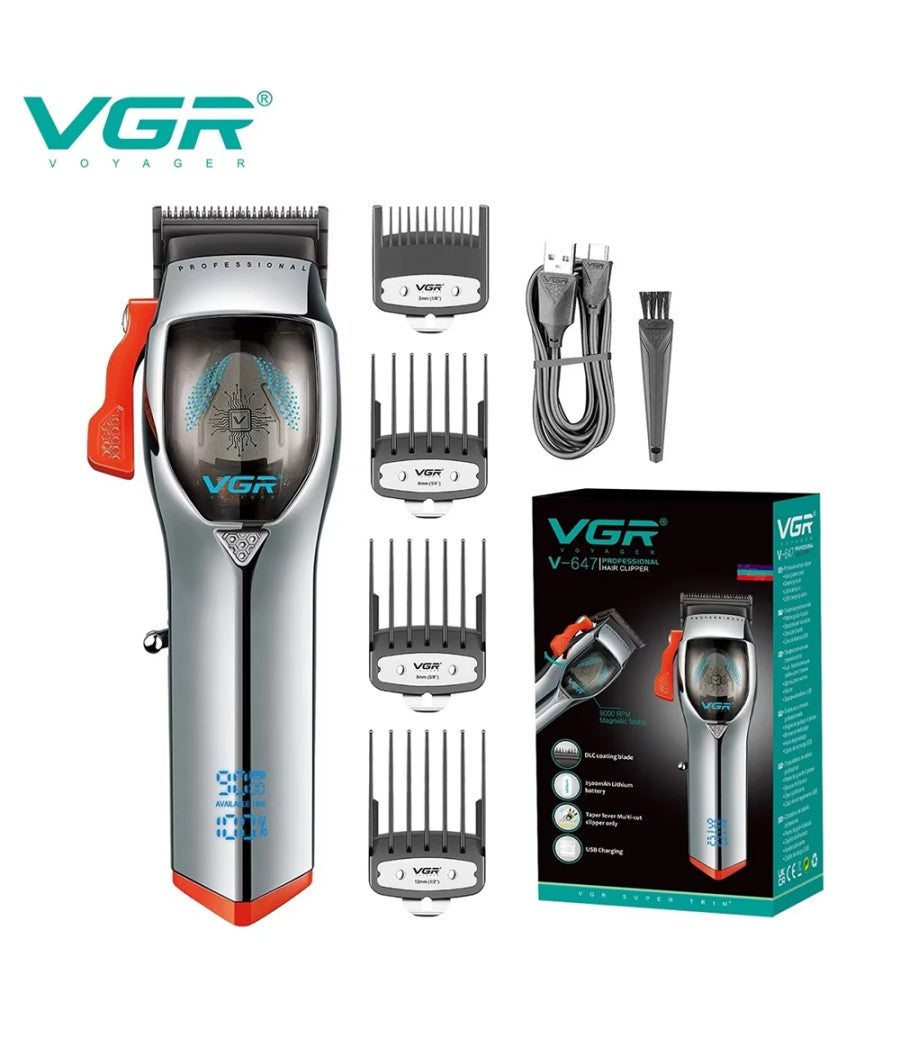 Tagliacapelli Professionale A Batteria Senza Fili Con Motore Magnetico Vgr V-647         