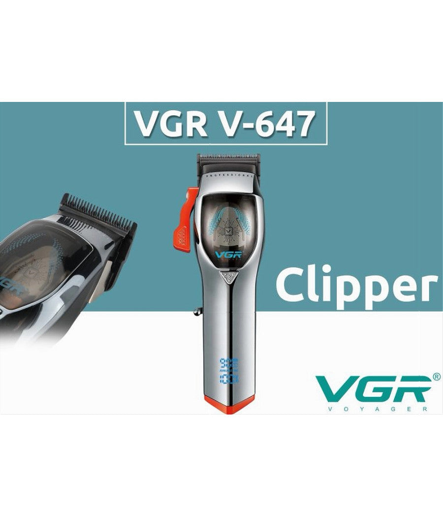 Tagliacapelli Professionale A Batteria Senza Fili Con Motore Magnetico Vgr V-647         