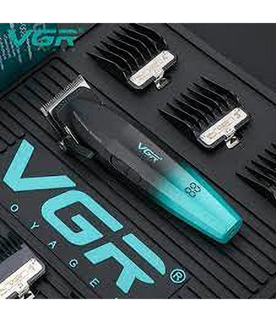 Tagliacapelli Professionale Alloggiamento In Metallo Display Digitale Batteria V-003         