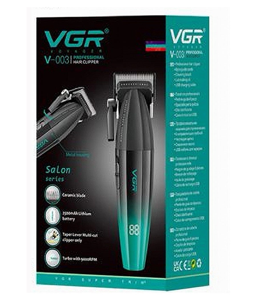 Tagliacapelli Professionale Alloggiamento In Metallo Display Digitale Batteria V-003         