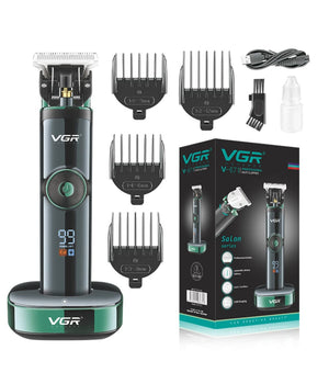 Tagliacapelli Professionale Barba Trimmer Ricarica Rapida Con Pettini Guida V671         