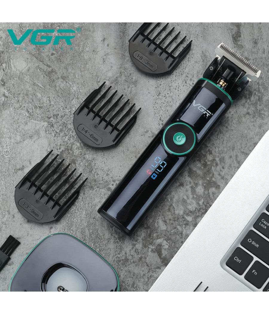 Tagliacapelli Professionale Barba Trimmer Ricarica Rapida Con Pettini Guida V671         