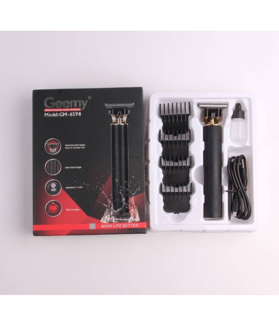 Tagliacapelli Professionale Batteria Con Doppie Punte Tagliabordi Trimmer Gm6598         