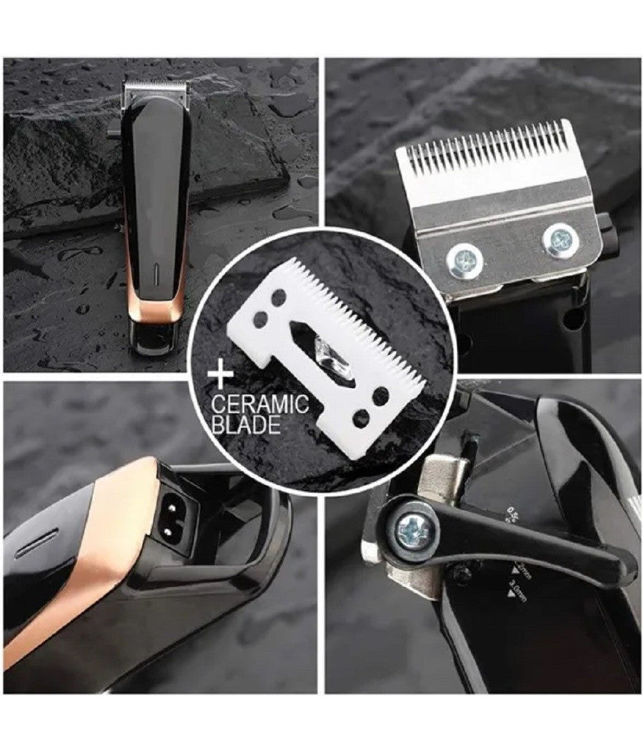 Tagliacapelli Professionale Clipper Trimmer Silenzioso Con Batteria Led Q-lf530         