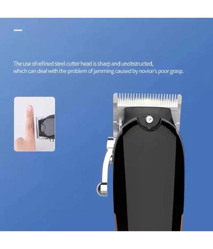 Tagliacapelli Professionale Clipper Trimmer Silenzioso Con Batteria Led Q-lf530         