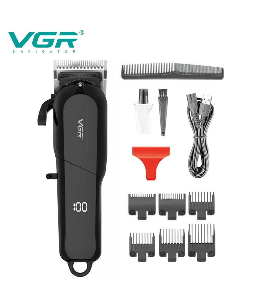 Tagliacapelli Professionale Con/senza Filo Con Display Led Rasoio Usb Vgr V-118         