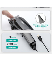 Tagliacapelli Professionale Con/senza Filo Con Display Led Rasoio Usb Vgr V-118         