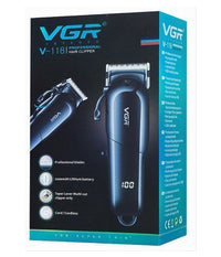 Tagliacapelli Professionale Con/senza Filo Con Display Led Rasoio Usb Vgr V-118         