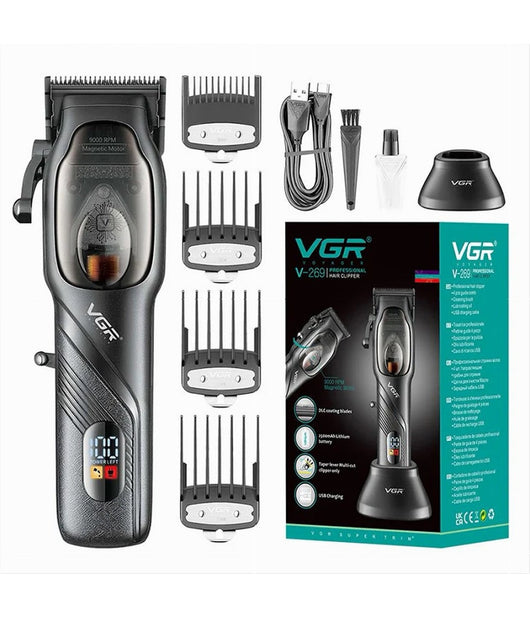 Tagliacapelli Professionale Da Uomo Ricaricabile Usb Indicatore Led Rasoio V-269         