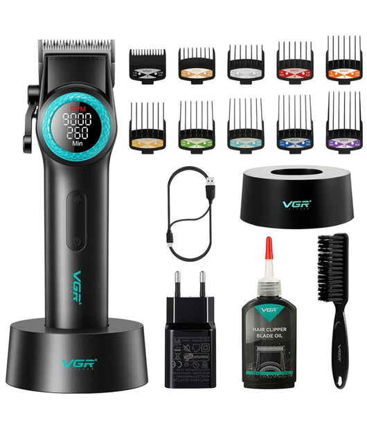 Tagliacapelli Professionale Da Uomo Senza Fili Per Barbieri Display A Led V-001         