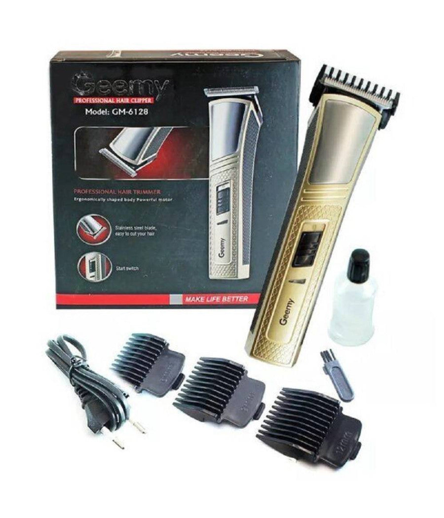 Tagliacapelli Professionale Gm-6128 Trimmer Regolabarba Elettrico Ricaricabile         