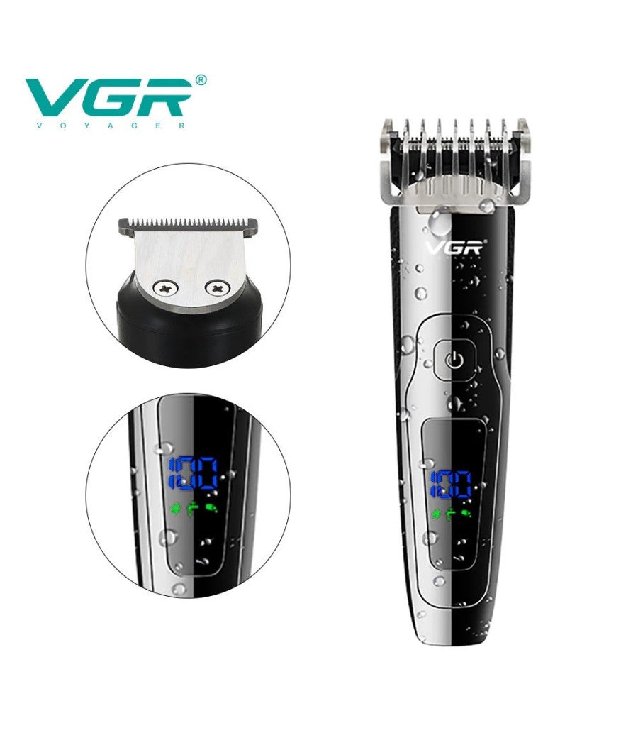 Tagliacapelli Professionale Impermeabile Ricaricabile Usb Trimmer Barba Vgr V072         