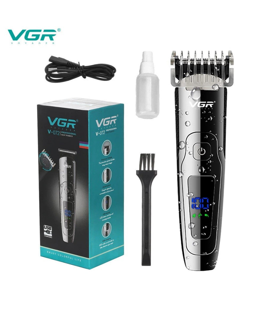 Tagliacapelli Professionale Impermeabile Ricaricabile Usb Trimmer Barba Vgr V072         