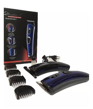 Tagliacapelli Professionale Ricaricabile A Batteria Blu O Grigia Geemy Gm-6017         