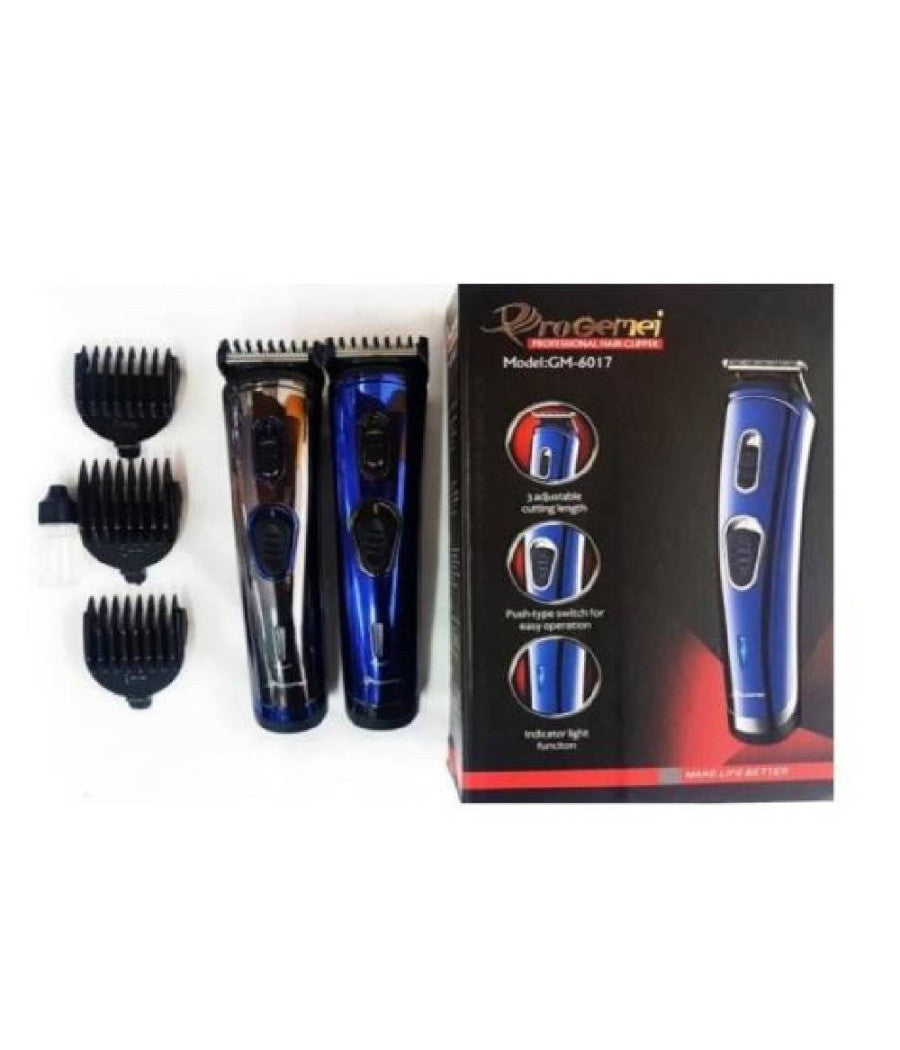 Tagliacapelli Professionale Ricaricabile A Batteria Blu O Grigia Geemy Gm-6017         