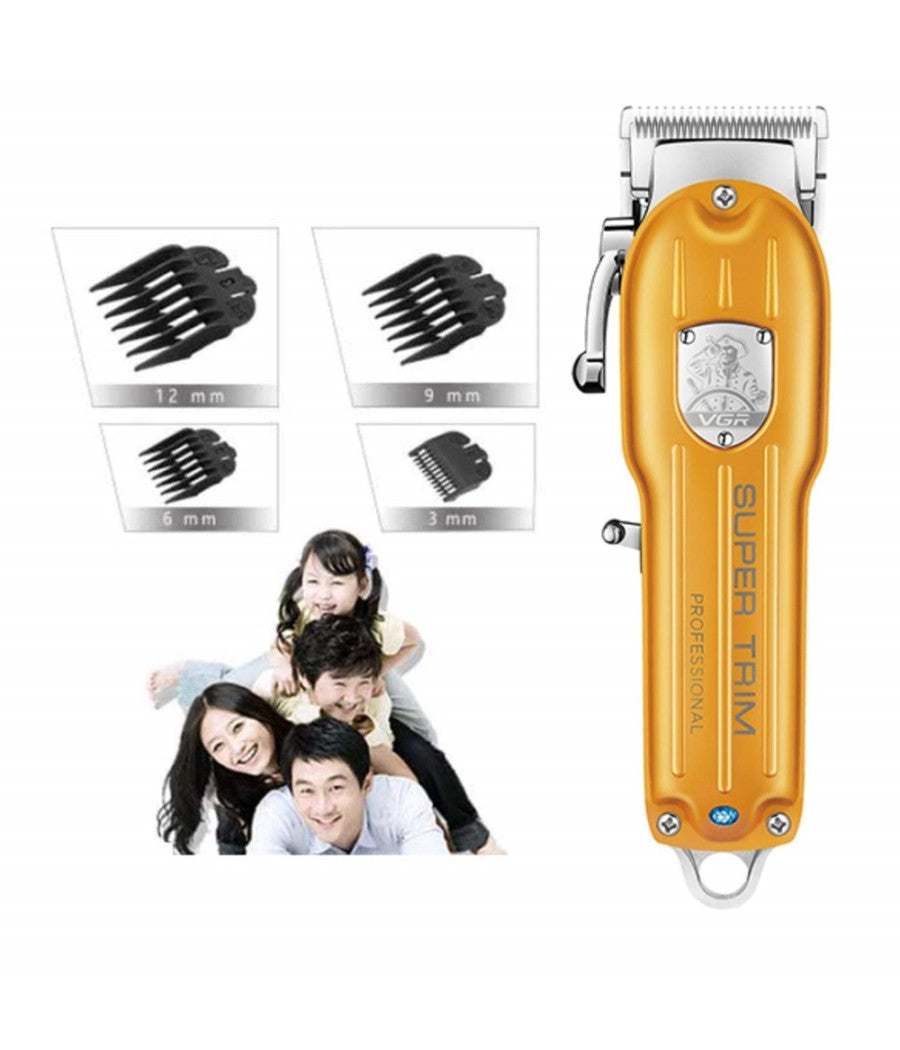 Tagliacapelli Professionale Ricaricabile Con 4 Pettini Regolabili Rasoio V-117         