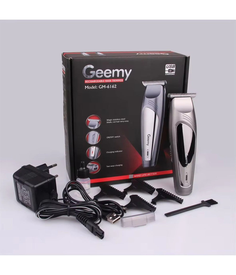 Tagliacapelli Professionale Ricaricabile Elettrico Senza Fili Trimmer Uomo Gm-6162         